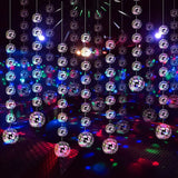 Popxstar  1.3m Mirror Disco Ball Pendant String Surface Dazzling Reflections Disco Ball Hanging Garland Banner Wedding Party Decorations