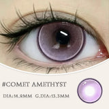 Popxstar  2Pcs Best Selling Color Contacts Lenses Myopia Degree -0.00 to -8.00 Purple Series Soft Lens Contact Lenses with Natural