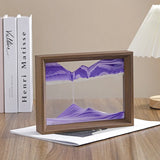 Wooden Frame 3D Sandscape Moving Sand Art Picture Quicksand Hourglass Craft Square Flowing Sand Painting Office Home Decor Gifts