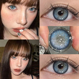 Popxstar  1 Pair Colored Contact Lenses for Eyes Blue Contacts Lenses Nature Eye Gray Pupils Brown Make up Lens Yearly Fast Shiping