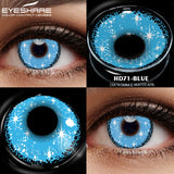 Popxstar  1 Pair yellow cosplay color contact lenses for eyes crazy Halloween cat Eye makeup Role playing Eye cosmetics red lens