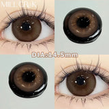 New 1 Pair Contact Lenses for Eyes with Degree 0~-8.00 Brown Pupils for Natural Fashion Korean High Quality Lenses