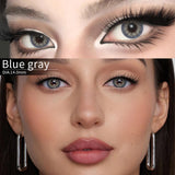 Popxstar  1Pair Fashion Big Lenses Colored Contact Lenses for Eyes Beauty Blue Eyes Lenses Natural Green Pupils Brown Grey Lens