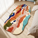 Popxstar  Irregular Shapes Carpets for Living Room Dopamine Color Bedroom Decor Plush Carpet Fluffy Soft Bedside Floor Mat Thick Study Rug