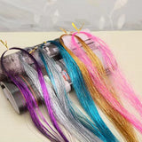 Popxstar 12pcs Glitter Sparkling Shinny Fairy Hair Accessories Tinsel Hair Extension for Women and Girls for Christmas New Year Halloween