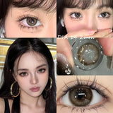 Popxstar  Korean Hot Sale color contact Lenseswith Myopia Degree Grade 0.00-8.00Beauty Pupilentes Grey Brown KSSEYE2Pcs Soft Lens