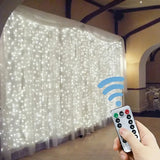 Popxstar 3/4/6m Curtain LED String Lights Garland USB Festoon Remote Control Fairy Garland Lights Christmas Decoration for Bedroom Home