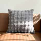 Popxstar  Autumn and winter solid color fashion rabbit plush throw pillow living room sofa throw pillow bedroom bedside with pillow core