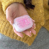 Popxstar Glitter Sequins Bling Earphone Case For AirPods 1 2 3 4 Protective Cover Funda with Keychain for Apple Airpods 3rd 4th Gen Pro 2