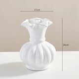 Pumpkin shaped ceramic vase hydroponics dried flowers flower arrangement desktop ornament home living room study decoration