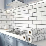 Popxstar 80CM Kitchen Oil-proof Sticker High Temperature Resistance Waterproof Self-adhesive Wall Stickers Wall Decor Kitchen Wallpaper