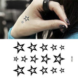 Popxstar Cute Water Transfer Hollow Star Waterproof Temporary Tattoo Sticker Sexy Product