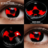 Popxstar  1 Pair yellow cosplay color contact lenses for eyes crazy Halloween cat Eye makeup Role playing Eye cosmetics red lens