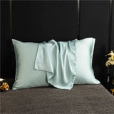 Popxstar Natural Mulberry Silk Pillowcase Solid Color Envelope Pillow Case Bedding Sleeping Pillow Cover 50X70 Pillow Case Cover