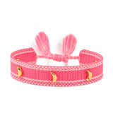 popxstar Hand Woven Bracelets Adjustable Studded Stars Bracelet Fashion Jewelry Gifts