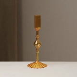 Popxstar  Retro Glass Candle Holder Wedding Supplies Candlelight Dinner Candlestick Props Ornament High Footed Candlestick Home Decoration