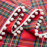 Popxstar Buffalo Check Plaid Curtains Farmhouse Design Semi Sheer Curtains   Christmas Decorations Rod Pocket for Kitchen/Living Room