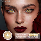 Popxstar  1 Pair Colored Contact Lenses for Eyes Green Beauty Pupils Brown Fashion Lenses High Quality Blue Eye Contacts Yearly