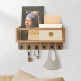 Popxstar Key Holder Mail Organizer Wall Mount Key and Mail Holder Key Rack for Kitchen Living Room Mudroom Office