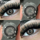 1 Pair Yearly New Korean Natural Lenses Color Contact Lenses Eyes Black Beautiful Pupil Brown Eye Contacts Cosmetic Len