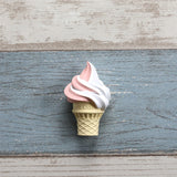 Popxstar Simulation Ice Cream Refrigerator Stickers Fruit Flavor Cone Refrigerator Decoration Photo Wall Resin Gift Children's Toys