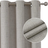 Popxstar Blackout Curtains 350cm Height Room Darkening Curtains for Bedroom 100% Black Out Textured Thermal Curtain Privacy Protection