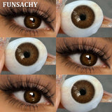 Popxstar  1 Pair Natural Color Contact Lenses for Eyes Brown Lenses Colorcon Korean Lens Yearly Beautiful Grey Eyes Big Black Len