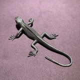 Popxstar  Vintage Ornament Brass Lizard Play Tea Pet Imitate Ancient Solid Miniature Retro Statue Desktop Home Decoration Crafts Gift