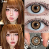 2pcs Brown Contacts Lenses with Degree Colorld Lenses Beauty Pupils Circle Lenses Makeup Yearly Korean Lens Fast Shipping