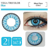 Popxstar  -1pair(2pcs) Color Contact Lenses Halloween Beautiful Eye Cosmetic Cosplay Contact Lens Multicolored Art lens (Dia:14.5m)