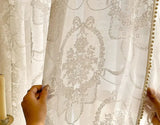 French Romantic Retro Curtains for Palace Villa Heavy Jacquard Relief Lace Classical Style Light Blocking High End Luxury Drapes