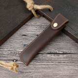 Popxstar Retro Fountain Pen Case Genuine Leather Handmade Pencil Bag Pen Cover Stationery Creative Protective Cover School Supplies
