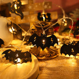 Popxstar 1.5m 10LED Halloween Crow Spider Bat LED String Lights Halloween Party Decorations Home Bar Light Supplies Haunted House Props