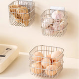 Metal stainless steel storage basket kitchen toilet bathroom storage rack shelf household Small item storage
