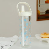 New Plastic Water Bottle With Straw Lid Portable Large Capacity Bubble Milk Tea Cups for Children Students Leak Proof Coffee Cup