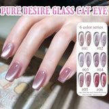 Autumn Winter Blue Black Red Glass Bead Crystal Cat Eye Gel Nail Polish New Whitening High Density Sparkling Nail