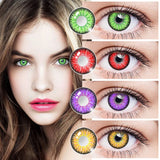 Popxstar 14.5mm Lens With Dioptric Myopia Colored Contact Lenses For Big Eyes Green Blue Red Purple Brown Pupil Degree Color Lens