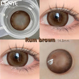 1 Pair Korean Lenses Colored Contact Lens Brown Beautiful Pupils With diopter Large Diameter New Blue Soft Fashion Lenses