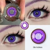 Popxstar  2PCS(1 Pair) Myopia With Diopter Colorful Cosplay Contact Lenses For Eyes Yellow Blue Red Green Halloween Lenses Yearly