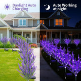 Solar Lavender Light Courtyard Light Suitable for Outdoor Garden Decoration Wind Swing Light Ground Insertion Lawn Light