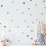 Popxstar 36 Pcs/Set Pink Hand Draw Polka Dots Wall Stickers Watercolor Wall Decals for Kids Room Baby Nursey Home Decor Decoration Vinyl