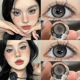 Popxstar  2pcs Hot Selling Myopia Colored Contact Lenses for Eyes With Diopters High Quality Pink Lenses Soft Nature Pupils Beauty
