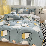 Popxstar  High-quality Home Pure Cotton Bedding Set 100% Cotton Skin-friendly Queen Duvet Cover Set with Sheets Comforter Cover Pillowcase