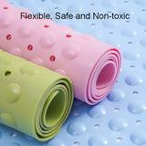 Popxstar Healthy Non-toxic Large Bath Mat Safety Non-slip Suction Cup Bathroom Shower Mat Foot Massage Bath Rug Eco-Friendly Bath Mats