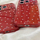 Popular Stars Soft TPU Phone Case For iPhone 17 16 15 14 13 Pro Max Side Bumper Love Heart Red Back Cover