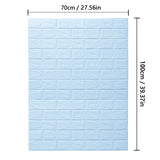 Popxstar 70cmx1m/2m/3m/5m/10m Wallpaper Brick 3D Wall Sticker Foam Self Adhesive DIY Living Room Decor Waterproof Paper