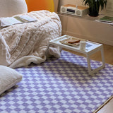 Popxstar  Japanese Style Carpets for Living Room Minimalist Bedroom Decor Plaid Carpet Checkerboard Lounge Rug Large Area Plush Floor Mat