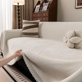 Popxstar  1PC Sofa Cover Solid Color Fabric Modern Simple Autumn and Winter Thickening Integrated Home Textile Products