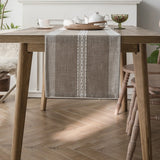 Popxstar  Table Runner Nordic Jacquard Geometric Table Flag Tassel Fashion Tea Flag Dining Flag Long Polyester Cotton Tablecloth