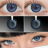 1 Pair Korean Hot Selling Lenses Color Contact Lenses With Prescription Myopia Lenses Pink Lenses High Quality Lenses